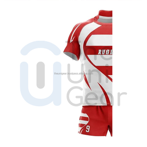 High Quality Breathable 100% Polyester Rugby Jersey Shorts Set for Men Women New Design Wholesale Football <b>Players</b> Uniforms - Product Image 4