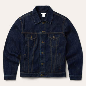 Services OEM, veste en jean d'hiver pour homme, design personnalisé de haute qualité, 100% coton, logo sur le devant, respirante, décontractée - Product Image 1