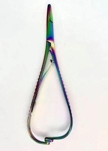 คีมหนีบปลาแบบคลาสสิกระดับพรีเมียม รุ่น Rainbow Plasma สำหรับตกปลาแบบฟลายฟิชชิ่ง พร้อมตัวล็อค  ทำจากสแตนเลสสตีล  OEM - Product Image 1