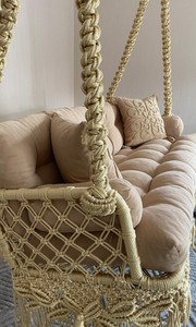 Macrame Garden <b>Swing</b>,Macrame Double <b>Swing</b>,Hanging <b>Swing</b>,Balcony <b>Swing</b> - Product Image 4
