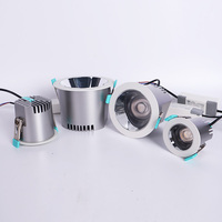 Spots LED encastrés en aluminium anti-éblouissement, à faible profondeur, à CRI élevé RA92, à cadre étroit, 8W 15W 20W 30W, pour projets hôteliers.