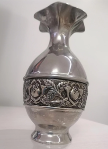 Decorative <b>Aluminum</b> <b>Table</b> Vase Vintage Style Eco-Friendly Metal Flower Pot for Garden Use Made in India Hot Sale - Product Image 2