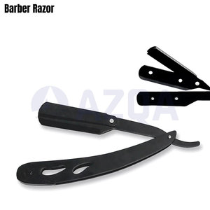 Professional Black Color Coated <b>Barber</b> Hair Cutting and Thinning Scissors <b>Set</b> with <b>Barber</b> Razor for Salon Grooming - Product Image 3
