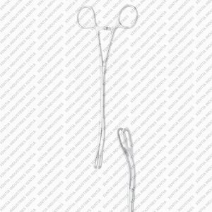 Pince thoracique de qualité hospitalière à mâchoires ovales courbées à cliquet, instrument chirurgical VATSMIS en acier inoxydable - Product Image 4