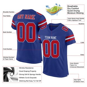 Maillot de football authentique personnalisé rouge et blanc en mesh respirant, uniforme de football à séchage rapide, extensible dans quatre directions, short de sport d'équipe - Product Image 3