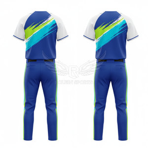 Tela suave y cómoda para el uniforme de béisbol de uso diario, elegante y con botones completos. - Product Image 3
