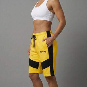 High Quality Casual Wear Breathable Cotton Shorts daily casual Wear with contrast Drawstring High Street Style ladies Shorts - Product Image 1