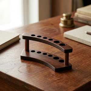 Wooden Pen Holder Desk Organizer Minimalist Design Multiple Slot Capacity Office Supplies Back To School Decor - Product Image 4