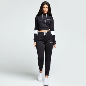 Ensemble de survêtement pour femme en coton 100 %, coupe oversize à épaules tombantes, ajusté, 2 pièces, vente en gros - Product Image 1