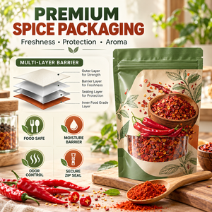 EcoRev Premium Garam Masala 100g Resealable Stand up <b>Pouch</b> with Zipper Top Food Grade Spice Blend Rich Aroma Authentic Taste - Product Image 3