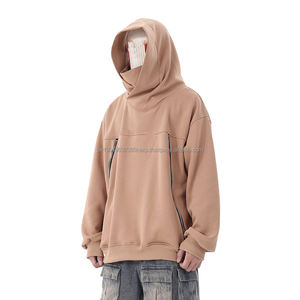 Wholesale high quality <b>oversize</b> <b>hoodie</b> <b>For</b> <b>Man</b> vintage drop shoulder <b>hoodie</b> customize high neck face pullover thick <b>hoodie</b> - Product Image 1