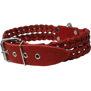 Collares ajustables de cuero trenzado para perros al por mayor, con construcción de cuero artesanal para un mayor confort a bajo precio. - Product Image 1