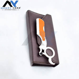 Premium Quality Powder Coated <b>Single</b> Finger Razor Professional Barber Shaving Tool High Precision Grooming Instrument Durable - Product Image 4