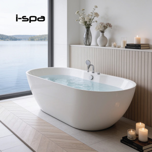 อ่างอาบน้ำนวดตัวแบบตั้งพื้นรูปวงรี I-Spa Pro Active Modern ทำจากอะคริลิกและหินสังเคราะห์ พร้อมระบบนวดด้วยลม รับประกัน 1 ปี ขนาด 1.7 เมตร - Product Image 1