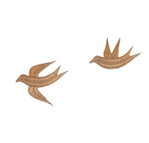 Decoración de pared de pájaro golondrina tejida naturalmente, de ratán, ecológica, de fibra vegetal, para la habitación infantil, adorno colgante. - Product Image 4