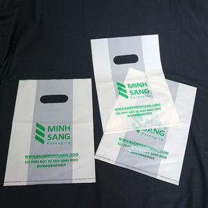 Bolsa de compras biodegradable con mango troquelado de fábrica, embalaje ecológico al por mayor - Product Image 1