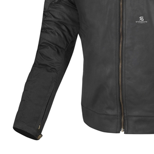 Blouson Moto Homme en Cuir Véritable Vintage, Style Motard Classique Décontracté, Vêtement d'Extérieur Hiver Premium Streetwear 2026 - Product Image 3