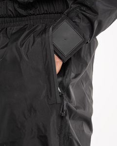 Combinaison de sauna noire à col haut et manches longues pour homme, en polyester, taille élastique, pour toutes les saisons, vêtements de fitness - Product Image 5