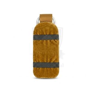 Badge tissé personnalisé de haute qualité en tissu doré tressé avec motif blanc et fixation auto-agrippante pour accessoires d'uniforme extérieur - Product Image 6