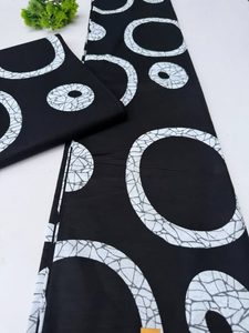 Tissu en coton mélangé imprimé wax africain Gaborone 2025 de qualité export avec motif en maille pour la mode féminine - Product Image 4