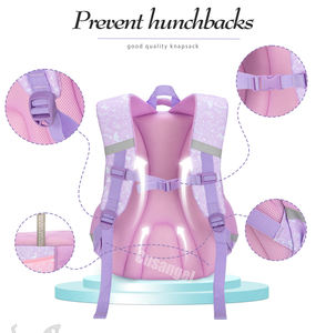 Logo personnalisé Ensemble de sacs d'école papillon féerique bleu multi-fonctionnels Sac à dos pour enfants Fille - Product Image 5