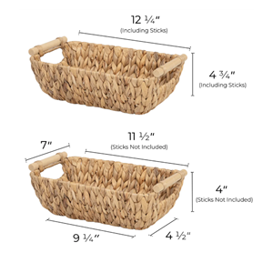 Elegant Design Water Hyacinth Storage <b>Box</b>, Artisan Crafted Handwoven Basket With Handles For Living Room Decor Vietnam - Product Image 2