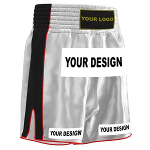 Muay Thai short premium quality satin fabric custom design breathable lightweight gym training short <b>elastic</b> waistband men women - Product Image 4