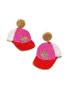 Premium Beautiful Handmade Beaded Embroidery Elegant Heart Statement Earring Stylish Top Latest Trendy New Design For <b>Girl</b> - Product Image 5
