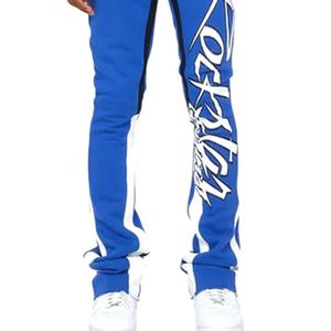 Vente en gros pull grande taille logo personnalisé bleu impression OEM broderie unisexe ensemble de survêtements à capuche uni pour hommes - Product Image 5