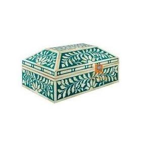 Resin Leaf Design Carved Bone Inlay Wood Jewelry <b>Box</b> Decorative Gift <b>Box</b> for <b>Bracelets</b> Bangles Necklace Storage - Product Image 5