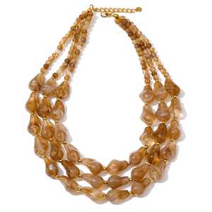Collier artisanal en résine écologique, forme personnalisée, perles en forme de cœur, collier à plusieurs brins, bijoux statement, artisanat d'ange, Saint-Valentin - Product Image 2