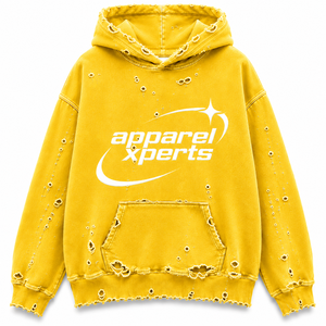 Sudadera con Capucha Premium Desgastada Oversize de Algodón Grueso con Forro Polar Estilo Urbano OEM ODM - Product Image 1
