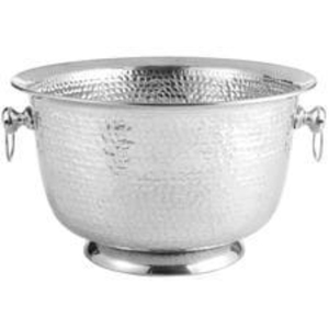 Seau à glace en métal de haute qualité, refroidisseur à vin, avec logo personnalisé, acceptant les logos sur mesure, seau à pied argenté, bac à champagne et boissons. - Product Image 1