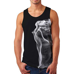 Débardeur homme personnalisé de haute qualité, 100% coton respirant, sublimation et léger, sans manches. - Product Image 3