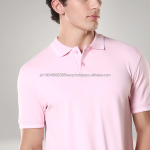 100% coton ultra respirant, hydrofuge pour polos, longueur courte, motif uni, caractéristiques techniques innovantes, tricoté Fa - Product Image 4