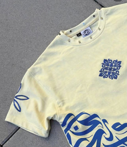 เสื้อยืดคอตตอนปักลายแบบหลวมสไตล์วินเทจคุณภาพสูงสำหรับผู้ชาย รับผลิตตามสั่งขายส่ง - Product Image 6