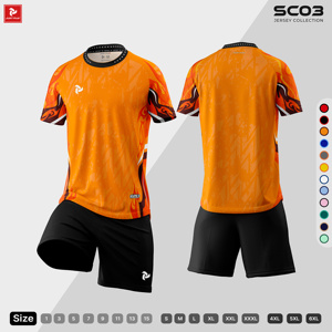Conjunto de Camiseta de Fútbol Personalizada JUST PLAY SC03, Cuello Redondo, Corte Atlético, Secado Rápido, Transpirable, Absorbe la Humedad, 100% Poliéster - Product Image 5