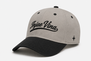 Wholesale Custom 3D Embroidery <b>Baseball</b> <b>Cap</b> Trendy Vintage <b>Grey</b> Black Two Tone 6 Panel Mid Profile Structured - Product Image 3