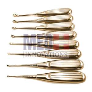 ชุดเครื่องมือสำหรับผ่าตัดแบบแมนนวลอุปกรณ์สำหรับขูดกระดูกสันหลังและปากมดลูกมีด้ามจับสี8กล่องอุปกรณ์ขูดกระดูกฆ่าเชื้อ - Product Image 2