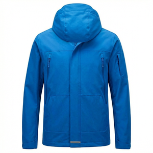 Chaqueta impermeable para hombre con capucha, chaqueta de exterior unisex, abrigo cálido de otoño para hombre, cortavientos extraíble, uso casual - Product Image 3