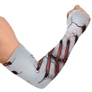 Printed Sublimation Transfer Print <b>Compression</b> <b>Arm</b> <b>Sleeve</b> UPF50+ Breathable Sun Protection Unisex Ice Silk Seamless Cooling Long - Product Image 4