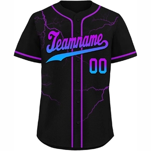 Maillot de baseball personnalisé par sublimation avec impression numérique, vêtements de sport athlétiques pour hommes et garçons - Product Image 3