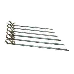 Brochetas de acero inoxidable para uso intensivo en barbacoas al aire libre, ideales para cocinar carne y verduras fácilmente. - Product Image 5