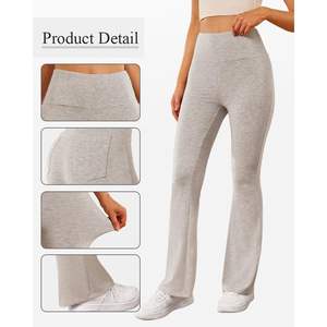 2025 femmes doux extensible taille haute Flare Yoga pantalon poches confortable entraînement athlétique pyjama bas pantalons de sport - Product Image 2