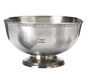 Seau à glace de refroidisseur de vin de forme ronde d'acier inoxydable en métal de qualité principale pour le restaurant et le bar d'hôtel - Product Image 1