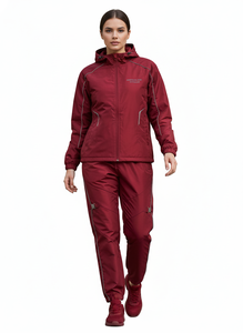 Ensemble coupe-vent homme, veste zippée et pantalon de jogging respirant, color block, polyester réfléchissant - Product Image 6