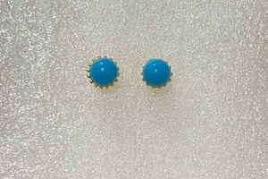 Pendientes de botón RAY FINE ORNATES de latón chapado en oro con gema en forma de bola certificada por IGI, modernos, minimalistas, elegantes para uso diario - Product Image 2
