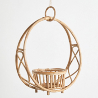 Cesta de pendurar em rattan para plantas, suporte cesto de flores salgueiro, planejadores, uso ao ar livre e ambientes internos