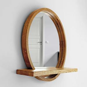 Miroir mural en bois en forme d'arche, miroir mural décoratif classique en bois pour entrée et couloir, miroir suspendu en gros - Product Image 3