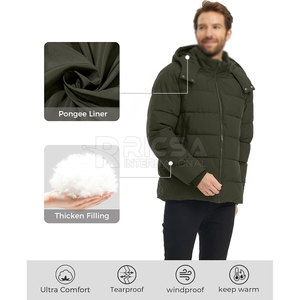 <b>Lightweight</b> Hooded Casual Puffer Style <b>Men</b> Bubble <b>Jacket</b> Comfortable Warm Outerwear for Winter Daily Use and Cold Conditions - Product Image 3
